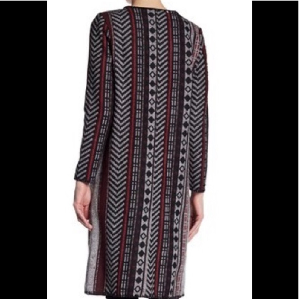 Anama Button Pattern Jacket- Red Gray And Black - image 4